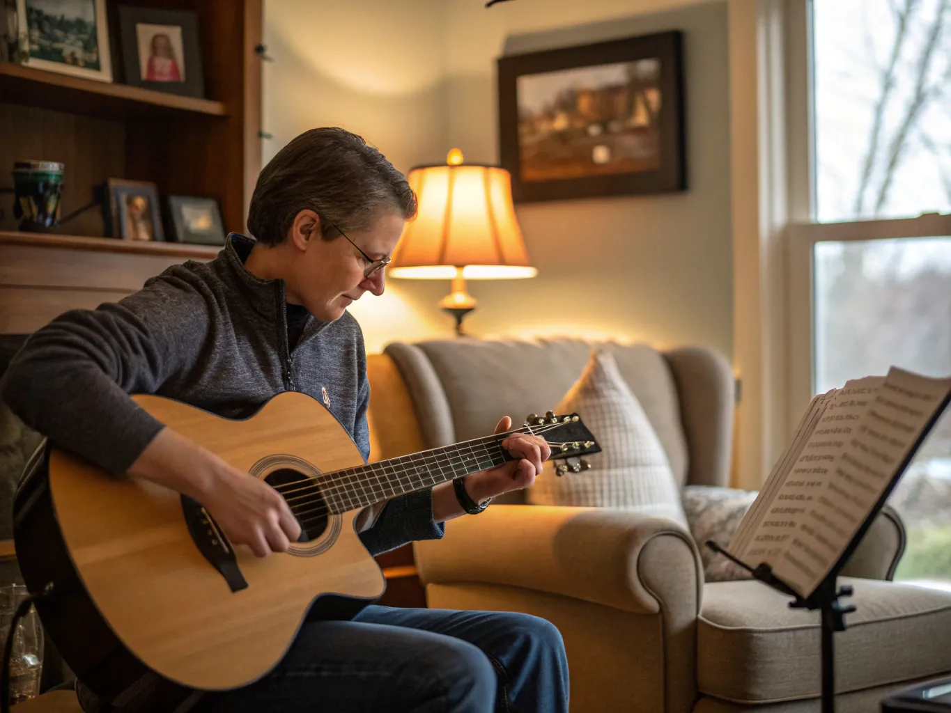 Student practicing independently